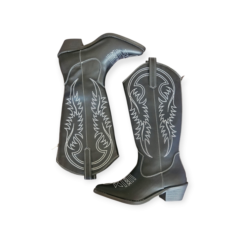 Black Western Cowboy Boots